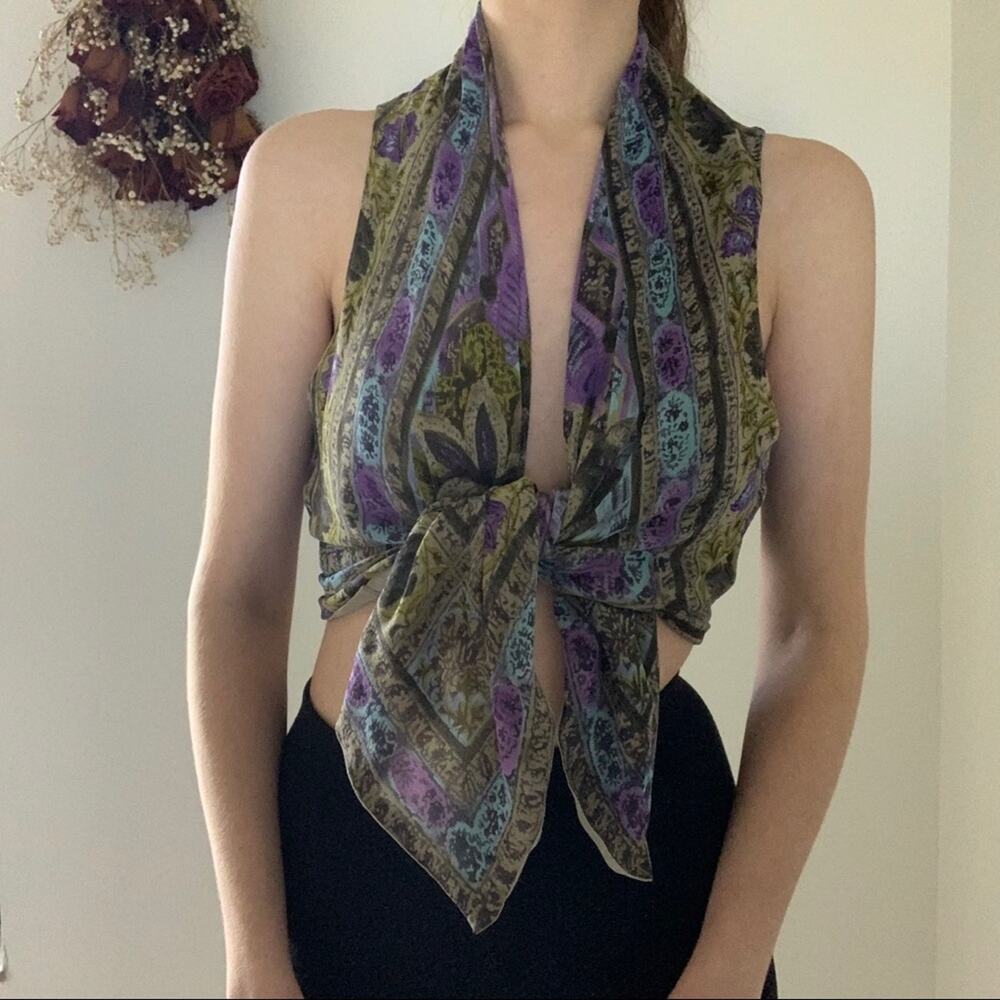 Dana Buchman Sleeveless Boho Silk Top
